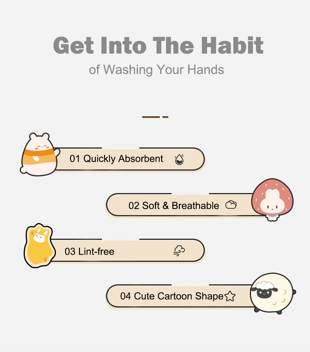 3D Cute Cartoon Hand Towel-2